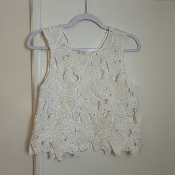 Caution To The Wind Tops - Boho Lace/Crochet Tank